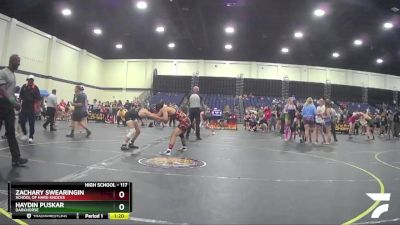 117 lbs Cons. Semi - Zachary Swearingin, School Of Hard Knocks vs Haydin Puskar, Darkhorse