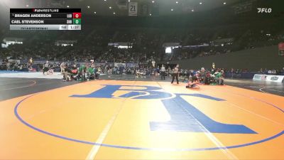 4A Boys 132 lbs Quarterfinal - Bragen Anderson, La Grande Boys vs Cael Stevenson, Sweet Home Boys