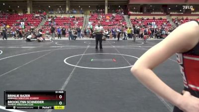 80 lbs Cons. Round 3 - Brinlie Bazer, Nebraska Wrestling Academy vs Brooklynn Schneider, Wamego Wrestling Club