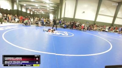 82 lbs Semifinal - Cameron Larson, Steelclaw Wrestling Club vs Bradyn Wilson-Jordan, Mat Demon Wrestling Club