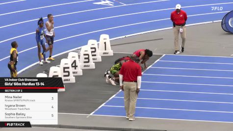 High School Girls' 60m Hurdles, Prelims 2 - Age 13-14