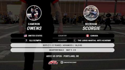 Beckham Scorgie vs Cameron Owens 2026 ADCC Portland Open