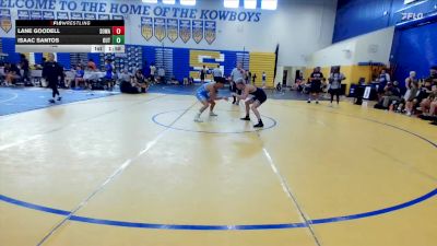 132 lbs Round 3 (8 Team) - Lane Goodell, SOWA /HWC vs Isaac Santos, The Outsiders
