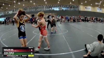 68 lbs Round 3 (6 Team) - Baylor Dix, Crossroads Wrestling vs Evan Thiele, Rough House