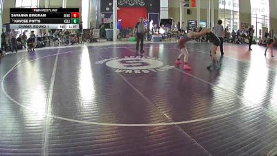130 lbs Champ. Round 1 - Kaycee Potts, Kelso vs Savanna Bingham, Glencoe