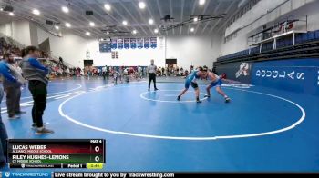 215 lbs Quarterfinal - Riley Hughes-Lemons, CY Middle School vs Lucas Weber, Alliance Middle School