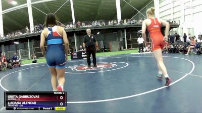 142 lbs Round 2 (8 Team) - Greta Garbuzovas, Georgia vs Luciana Alencar, Texas Red