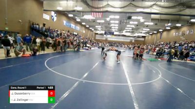 130 lbs Cons. Round 1 - Jaxon Zollinger, Ridgeline vs Jax Dusenberry, Fremont Wrestling Club