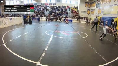 106 lbs Champ. Round 1 - Elvis Pocker, Spanish River vs JAXON CLARK, West Boca Raton Community High School
