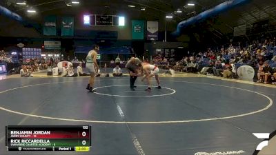 132 lbs Finals (2 Team) - Grant Reece, Avery County vs Brandon Jordan, Uwharrie Charter Academy