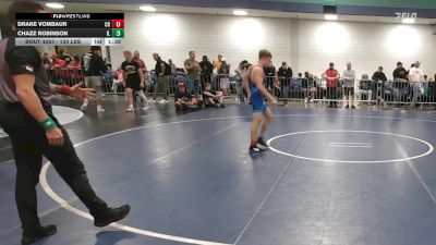 120 lbs Consi Of 16 #1 - Drake VomBaur, CO vs Chazz Robinson, IL