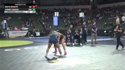 145 lbs 7th Place - Maiya Bradley, Vista Murrieta (SS) vs Audrey Segura, Redwood -Visalia (CS)