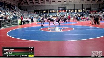 2A-150 lbs Quarterfinal - Luke Clay, Rockmart vs Bruce Davis, Pierce County HS