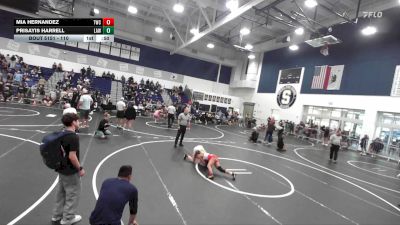 110 lbs Semifinal - Prisayis Harrell, LAWC vs Mia Hernandez, Threshold Wrestling Club