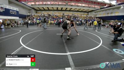 119 lbs Quarterfinal - JAKE ROBERTSON, Newcastle Youth Wrestling vs Ayden Dyer, Midwest City Bombers Youth Wrestling Club