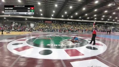 90 lbs Cons. Semi - Ivan Lear, Sidney Wrestling Club vs Brayden Beek, Douglas Wrestling Club