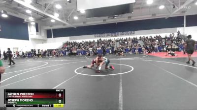 120 lbs Champ. Round 1 - Jayden Preston, Live Training Wrestling vs Joseph Moreno, Hawkeye