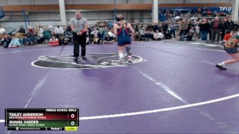 117 lbs Cons. Round 3 - Tinley Anderson, New Plymouth Middle School vs Shania Harder, Glenns Ferry Middle School