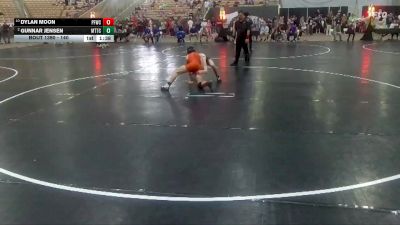 140 lbs Quarterfinal - Dylan Moon, Pigeon Forge Wrestling Club vs Gunnar Jensen, Middle TN Training Center
