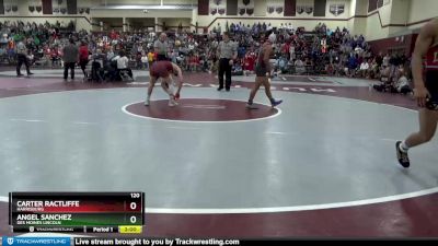 120 lbs Round 2 - Carter Ractliffe, Harrisburg vs Angel Sanchez, Des Moines Lincoln