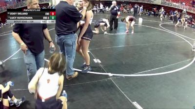 126 lbs Cons. Round 4 - Lucy Kutschara, Waverly Wrestling Club - Girls vs Zoey Delano, CWO