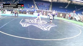 Girls-105 lbs Cons. Round 3 - Lillian Teachworth, Portland (Girls) vs Cayden Taylor, Fowlerville (Girls)