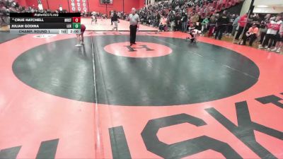 106 lbs Champ. Round 1 - Julian Godina, LOCKPORT (Twp) vs Crue Hatchell, Chicago (MARIST)