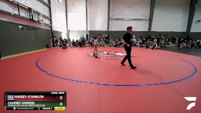 63 lbs Cons. Semi - Ole Massey-O`Hanlon, NWWC vs Camden Hanson, Snoqualmie Valley Wrestling Club