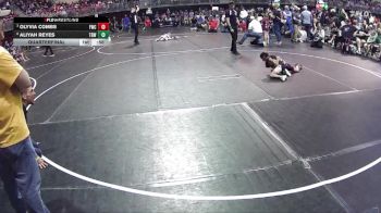 53-55 lbs Quarterfinal - Olyvia Combs, Fremont Wrestling Club vs Aliyah Reyes, The Best Wrestler