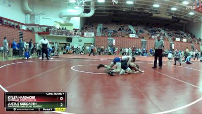 132 lbs Cons. Round 4 - Kyler Hardacre, Whiteland Wrestling Club vs Justus Suddarth, Contenders Wrestling Academy