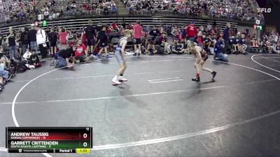 75 lbs Quarterfinals (8 Team) - Andrew Taussig, Kansas Copperhead vs Garrett Crittenden, South Dakota Lightning