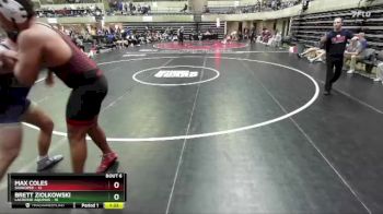 285 lbs Round 3 (4 Team) - Brett Ziolkowski, LaCrosse Aquinas vs Max Coles, Shakopee