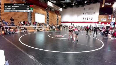 145 lbs Cons. Round 2 - Sawyer Bath, Campbell County vs Settelly Roberts, Star Valley