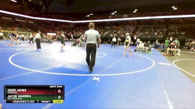 215 Class 2 lbs Champ. Round 1 - Jacob Warren, Ste. Genevieve vs Jesse James, Cassville