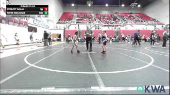 61 lbs Quarterfinal - Tanner Reynolds, Little Axe Takedown Club vs Rose Reyna, Carl Albert