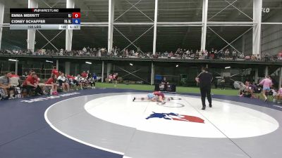 100 lbs Cidney Schaffer, Pennsylvania Blue vs Emma Merritt, New Jersey