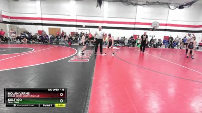 75 lbs Round 4 - Kolt Igo, Team Owls vs Nolan Varns, Butler Youth Wrestling Club