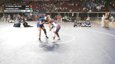 G 235 lbs 3rd Place Match - Valentina Lopo, Mandeville Girls vs Zy`myaria Williams, Dutchtown Girls