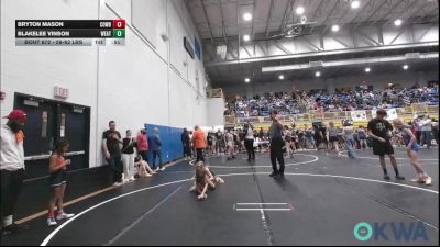 58-62 lbs Semifinal - Bryton Mason, Cowboy Wrestling Club vs Blakelee Vinson, Weatherford Youth Wrestling
