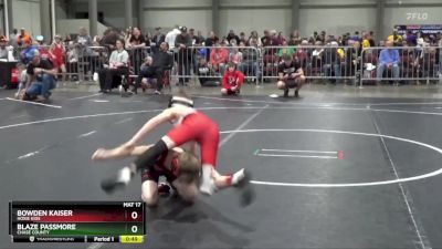 70 lbs Cons. Round 2 - Blaze Passmore, Chase County vs Bowden Kaiser, Hoxie Kids