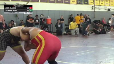 285 lbs Semifinal - Dominic DeBo, Chabot College vs Angel Blanco, Skyline College
