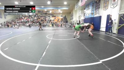 170 lbs 3rd Place Match - Alyssa Guzman, Orange Vista vs Sophia Lopez, Upland