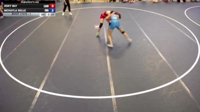 Champ. Round 2 - Zoey Bly, La Crosse Area Wrestlers vs McKayla Selle, Owatonna Wrestling Assoc.