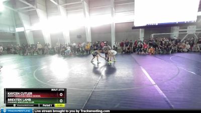 108 lbs Semifinal - Kaycen Cutler, Rocky Mountain Middle School vs Brexten Lamb, Cougars Wrestling Club