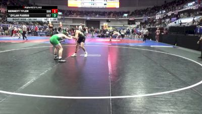 5A 144 lbs Quarterfinal - Dylan Farris, Holtville vs Bennett Tyler, Elberta HS