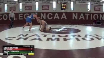 197 lbs Quarterfinal - Logan Stafford, UW - La Crosse vs Jacob Steenhoek, Luther