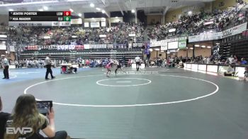 105 lbs Quarterfinal - Jentri Porter, Leoti Wichita County HS vs Kia Mader, Ellis HS