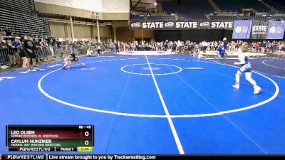 45 lbs Quarterfinal - Leo Olsen, Sumner Panthers Jr. Wrestling vs Caylum Hunziker, Federal Way Spartans Wrestling