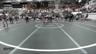 110 lbs Consi Of 8 #2 - Kye Barnes, Sallisaw Takedown Club vs Chloe Green, HURRICANE WRESTLING ACADEMY