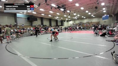 132 lbs 5th Place - Adrian Zapata, Woodland Wrestling vs Reid Solum, Team Alpha Wrestling